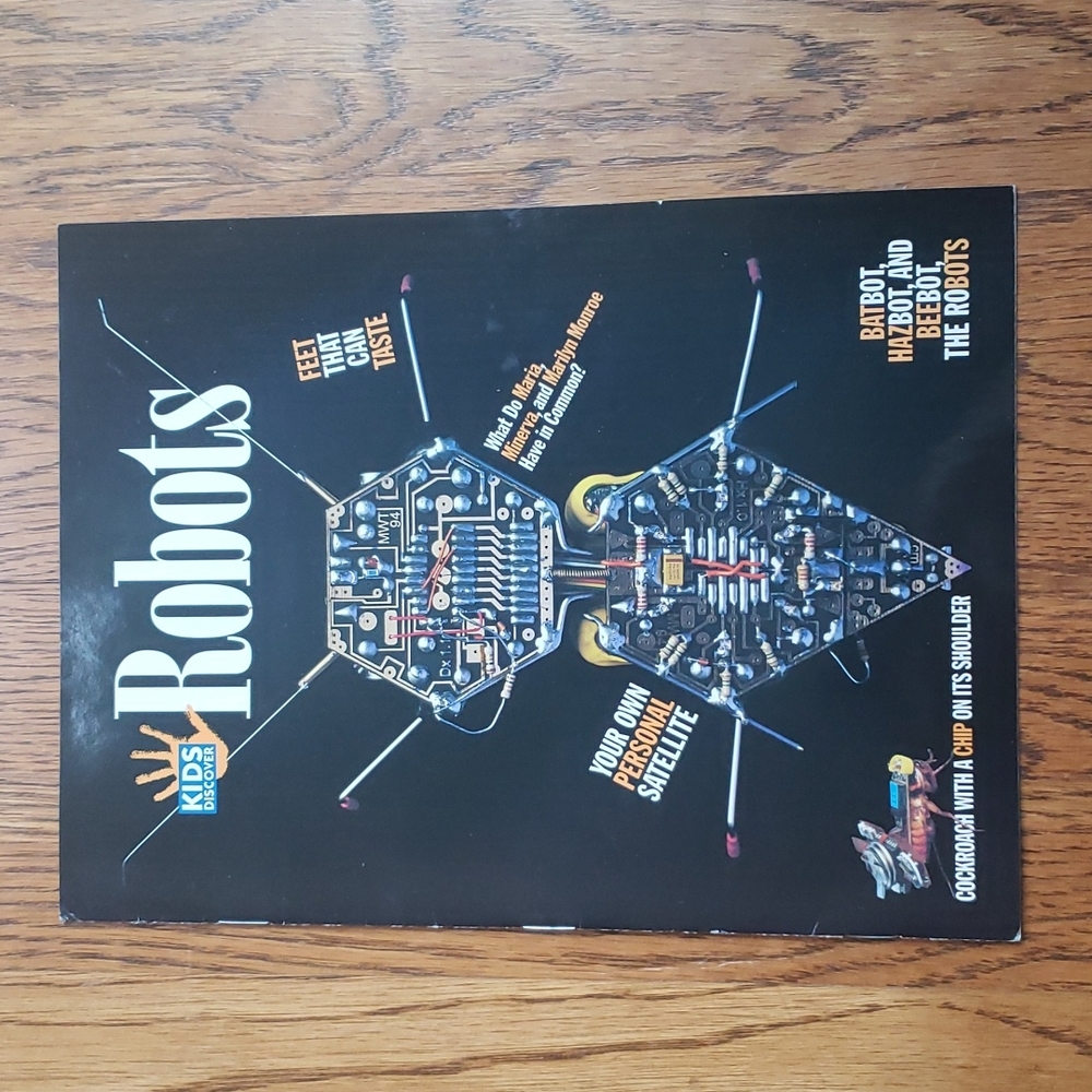 Vintage 90s Kids Discover Magazine Robots Volume 9 Issue 2 February 1999